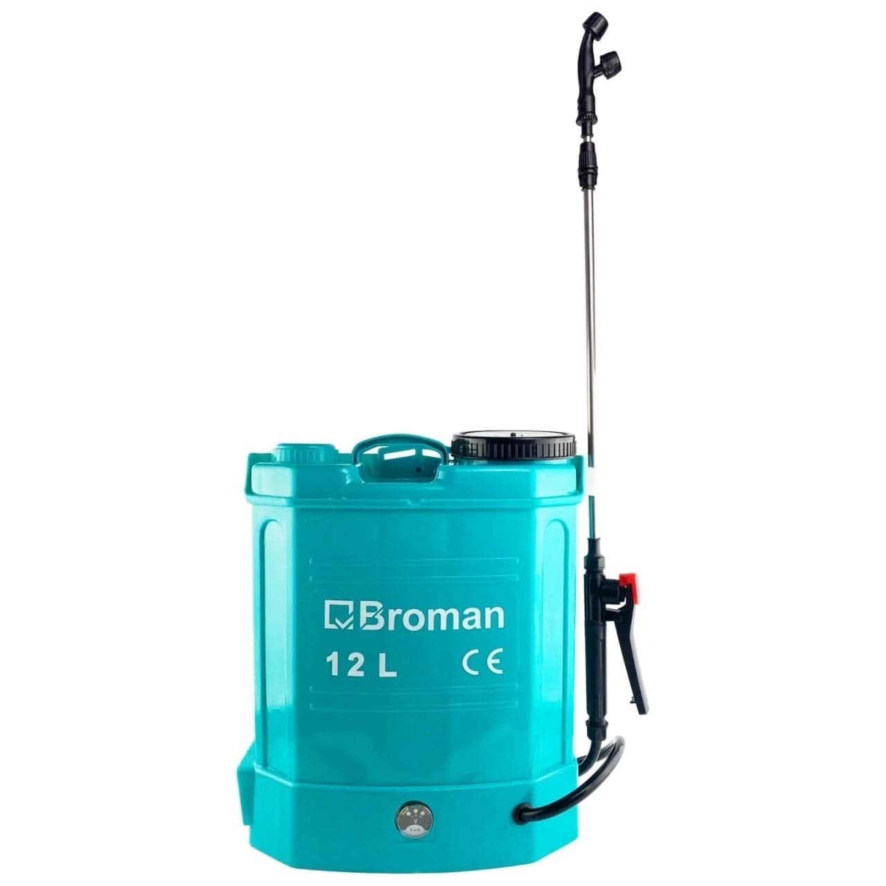 Pompa de stropit electrica 12 litri, cu acumulator 8ah, lance telescopica, 3 duze, maner si ham — reducere 37% de la 199 lei la 125 lei