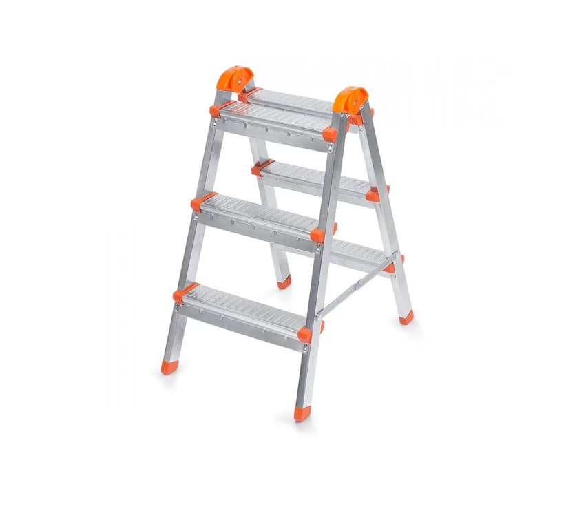 Scara pliabila din otel 3+3 trepte, 64cm inaltime, 120kg, 3.8kg R3.3S — reducere 28% de la 152,52 lei la 110 lei