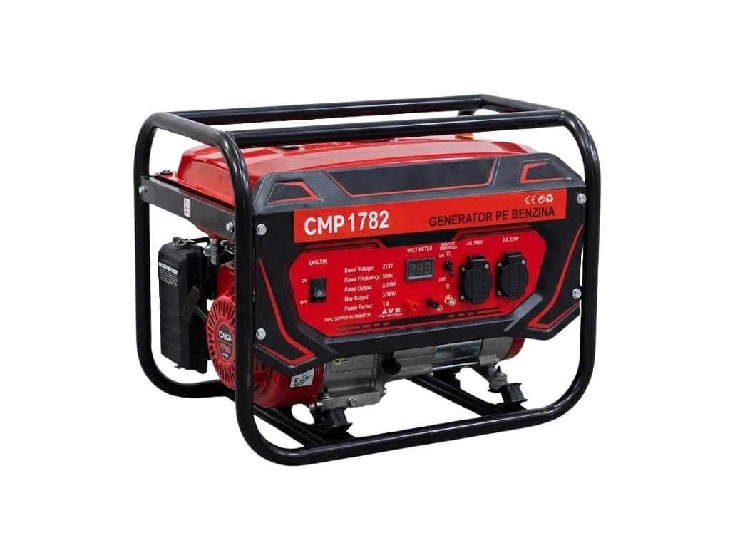 *3000W* Generator de curent 3000w, rezervor 16l, Regulator Tensiune (AVR), pe benzina, motor 4 timpi Campion PROFESSIONAL CMP1782 — reducere 19% de la 989 lei la 799 lei