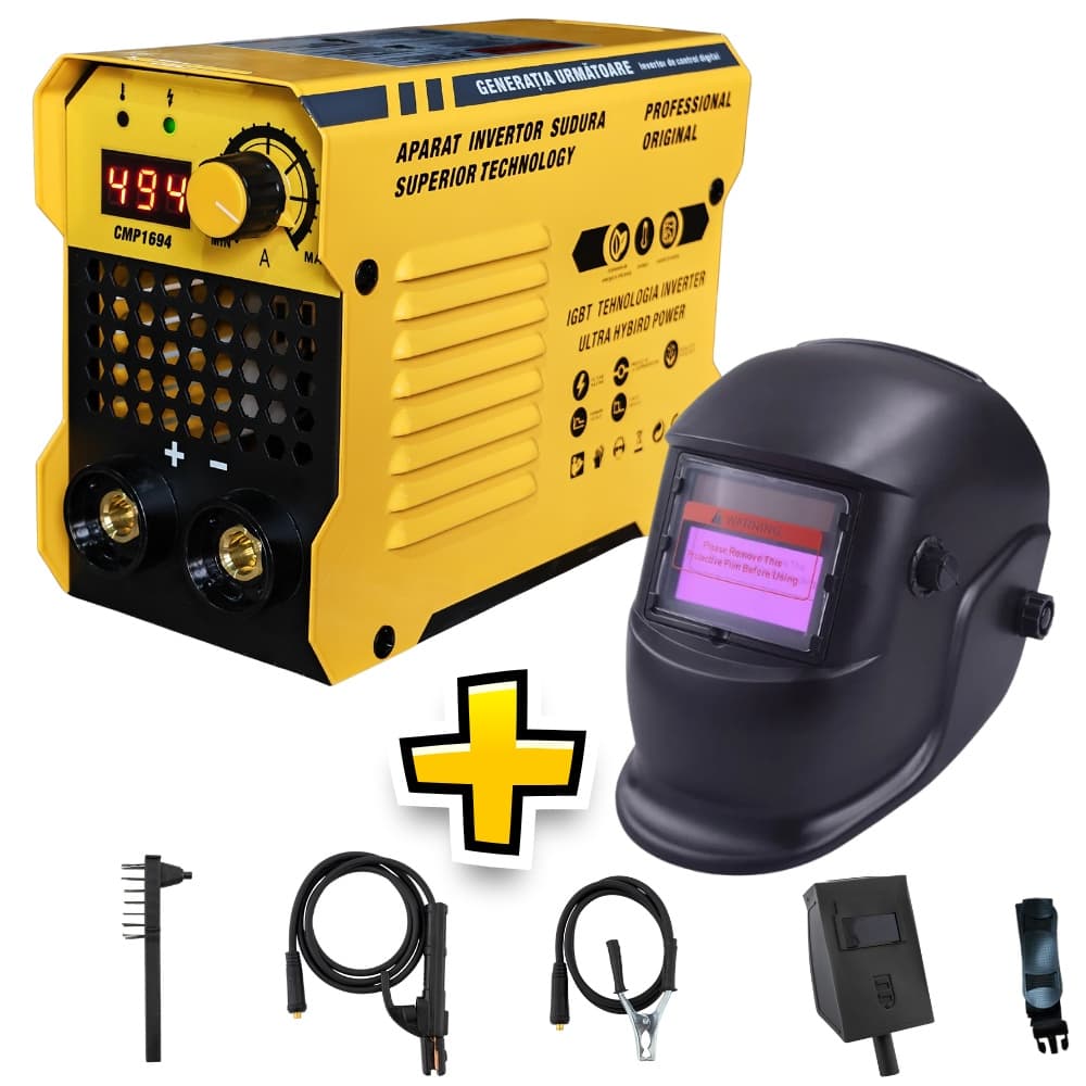 *WOW* Invertor sudura 495A + Masca sudura automata, reglaj digital, 1.6-4.0mm, anti-stick, URAL MASH PROFESSIONAL — reducere 61% de la 507,39 lei la 199 lei