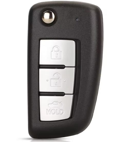 Carcasa cheie auto pliabila Techstar compatibila cu Nissan Qashqai, Juke, Sunny, 3 butoane, buton HOLD portbagaj, lama inclusa, fara electronica — reducere 34% de la 49,97 lei la 33,03 lei