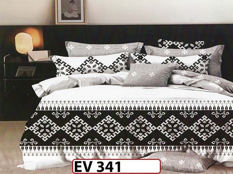Lenjerie din bumbac Satinat 6 piese Casa New Concept - EV341 — reducere 41% de la 219 lei la 129 lei