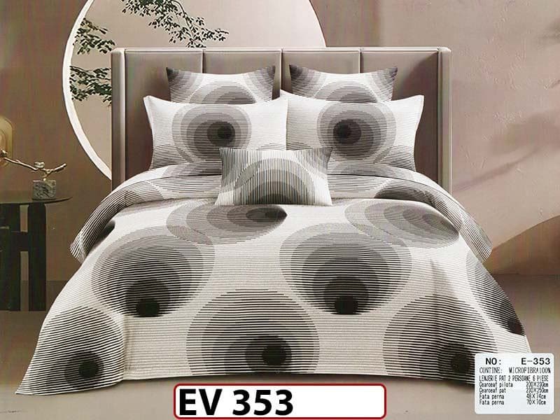 Lenjerie din bumbac Satinat 6 piese Casa New Concept - EV353 — reducere 41% de la 219 lei la 129 lei