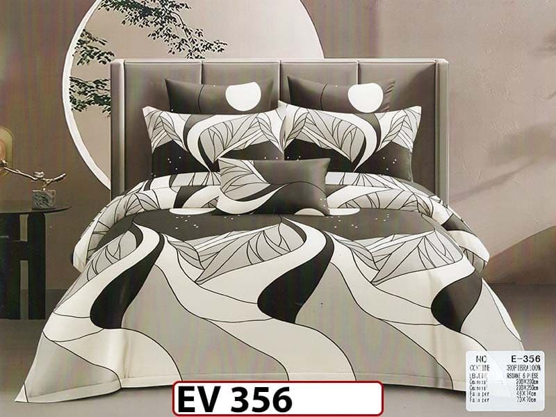 Lenjerie din bumbac Satinat 6 piese Casa New Concept - EV356 — reducere 41% de la 219 lei la 129 lei