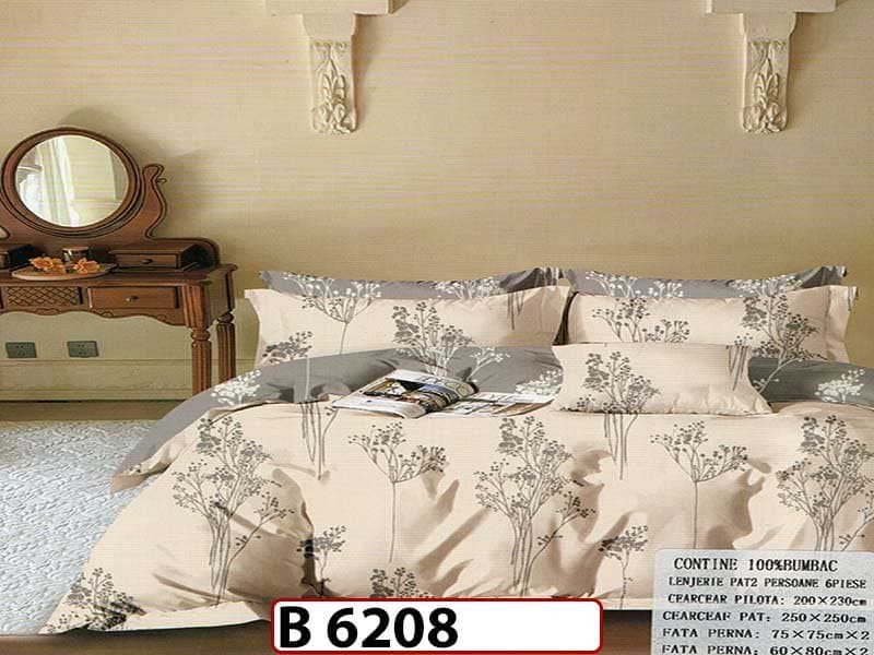 Lenjerie din bumbac 100% 6 piese - B 6208 — reducere 22% de la 280 lei la 219 lei
