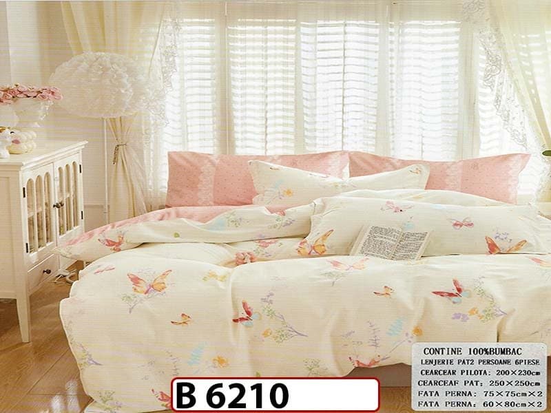 Lenjerie din bumbac 100% 6 piese - B 6210 — reducere 22% de la 280 lei la 219 lei