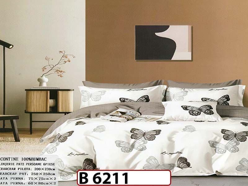 Lenjerie din bumbac 100% 6 piese - B 6211 — reducere 22% de la 280 lei la 219 lei