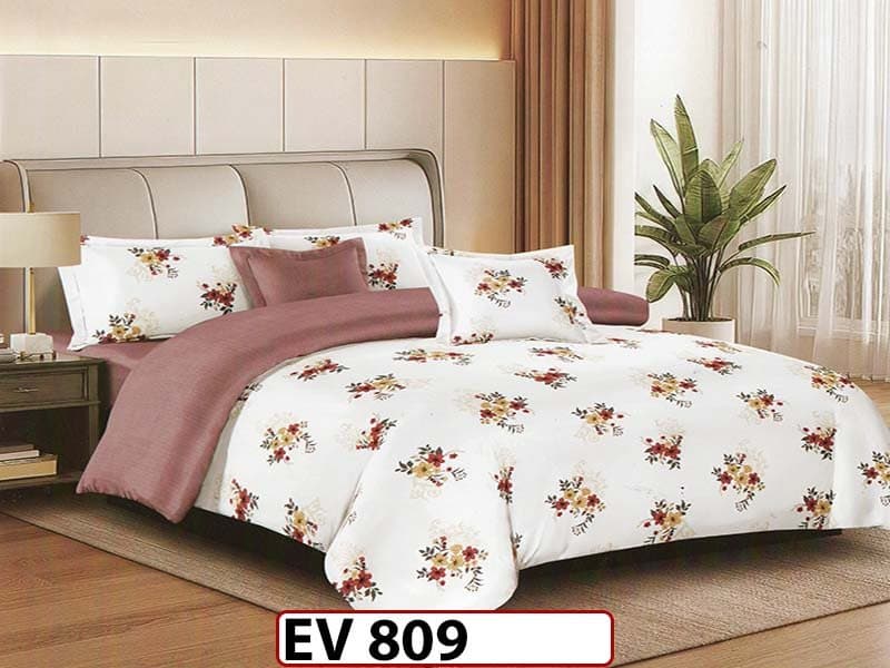 Lenjerie din bumbac Satinat 6 piese Casa New Concept - EV809 — reducere 41% de la 219 lei la 129 lei