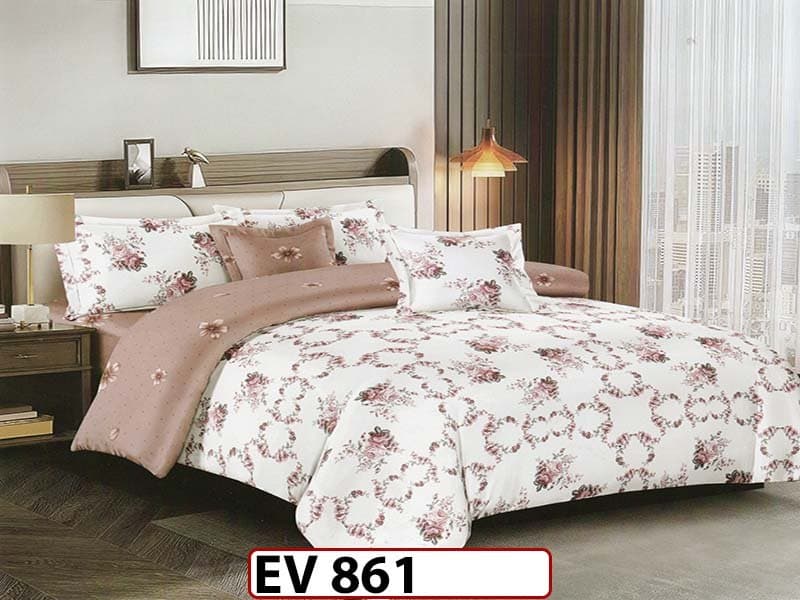 Lenjerie din bumbac Satinat 6 piese Casa New Concept - EV861 — reducere 41% de la 219 lei la 129 lei