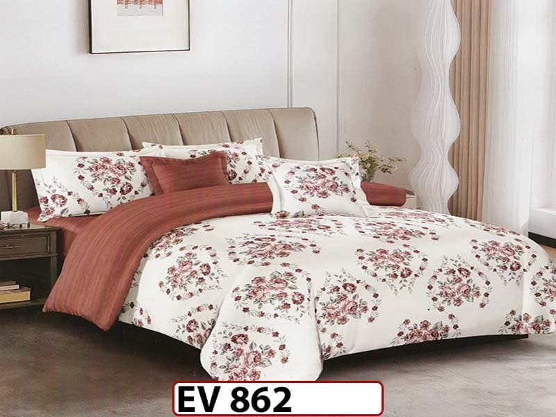 Lenjerie din bumbac Satinat 6 piese Casa New Concept - EV862 — reducere 41% de la 219 lei la 129 lei