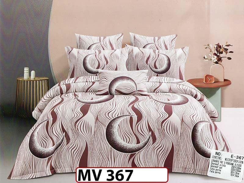 Lenjerie din bumbac Satinat 4 piese Casa New Concept - MV367 — reducere 37% de la 189 lei la 119 lei