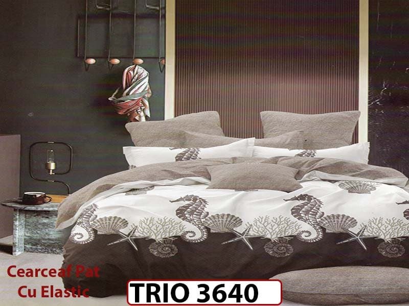 Lenjerie din FINET cu 6 piese cu cearceaf elastic - TRIO3640 — reducere 63% de la 319 lei la 119 lei