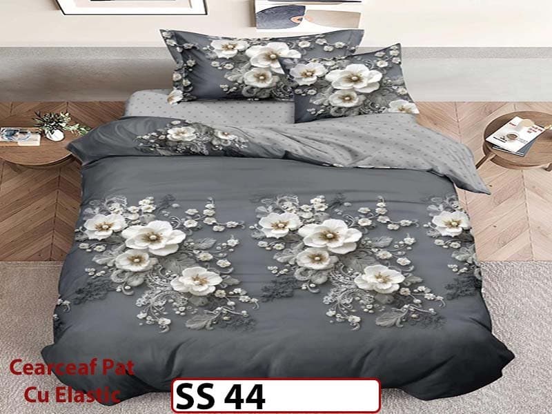 Lenjerie din finet 4 piese 1 Persoana Cearceaf cu Elastic - SS 44 — reducere 39% de la 180 lei la 109 lei