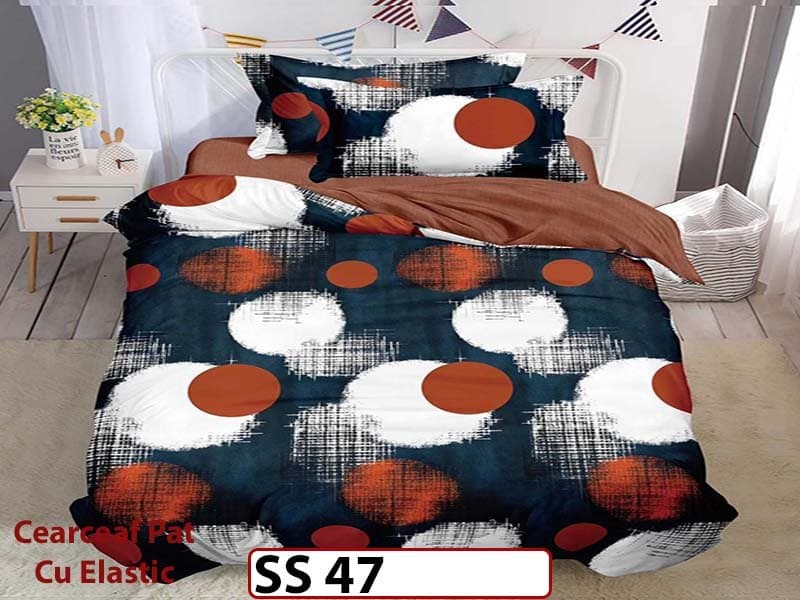 Lenjerie din finet 4 piese 1 Persoana Cearceaf cu Elastic - SS 47 — reducere 39% de la 180 lei la 109 lei