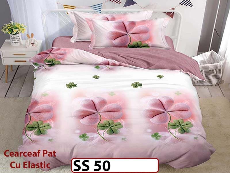 Lenjerie din finet 4 piese 1 Persoana Cearceaf cu Elastic - SS 50 — reducere 39% de la 180 lei la 109 lei