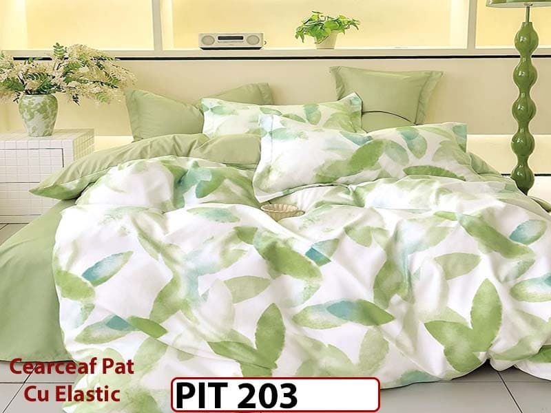 Lenjerie din finet 6 piese si cearceaf cu elastic - PIT203 — reducere 30% de la 199 lei la 139 lei