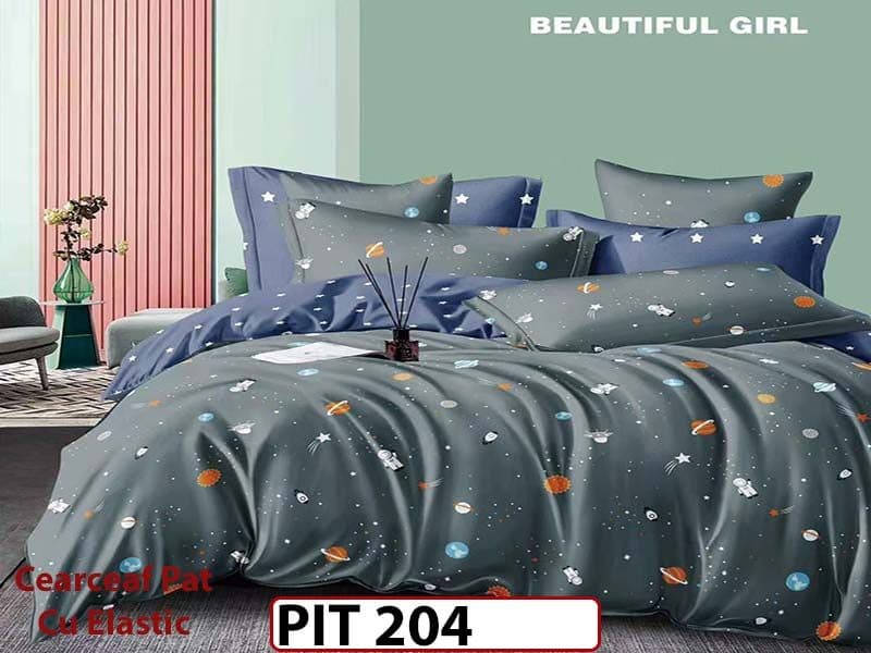 Lenjerie din finet 6 piese si cearceaf cu elastic - PIT204 — reducere 30% de la 199 lei la 139 lei