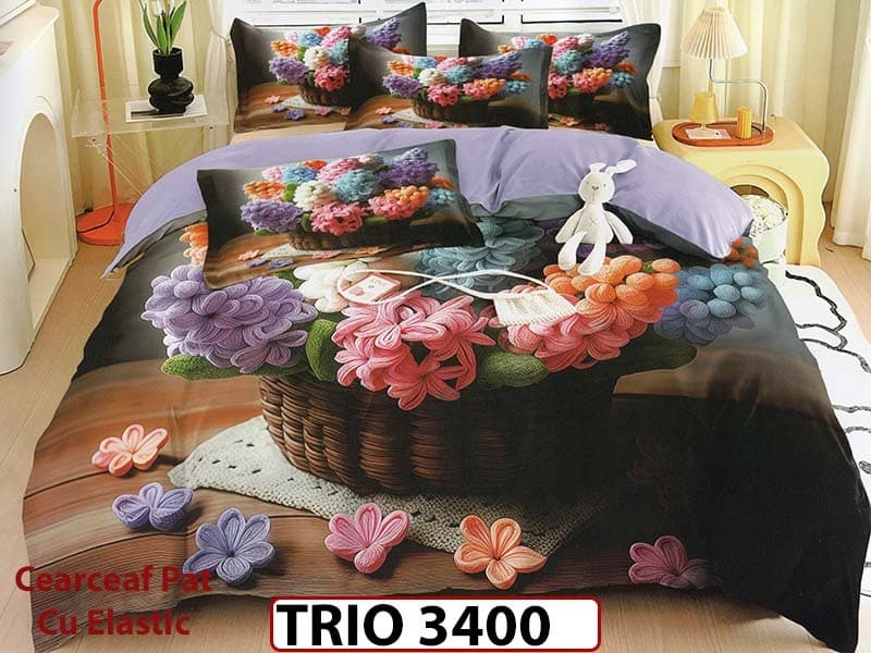 Lenjerie din finet 6 piese cu elastic - TRIO3400 — reducere 63% de la 319 lei la 119 lei