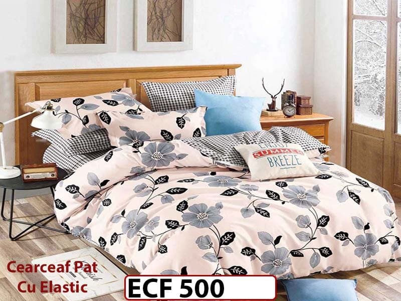 Lenjerie din finet 6 piese si cearceaf cu elastic - ECF 500 — reducere 30% de la 199 lei la 139 lei
