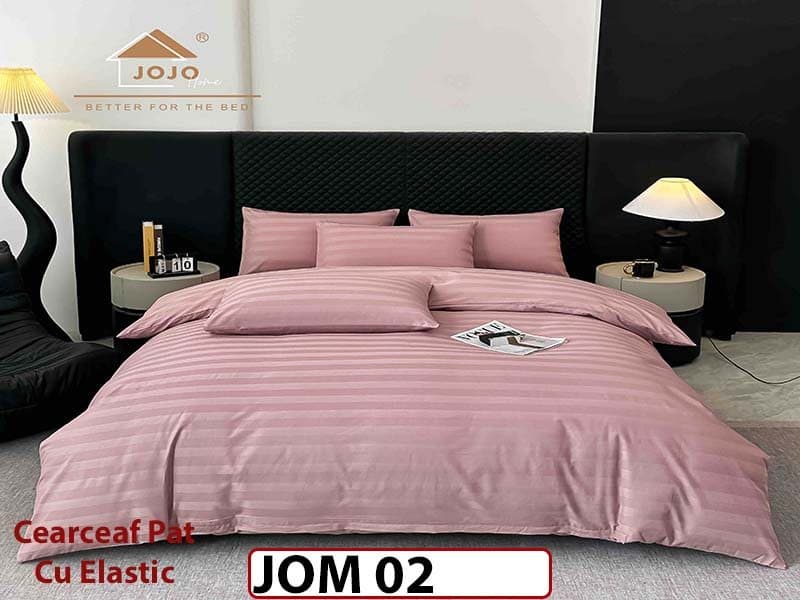 Lenjerie de pat Damasc 100% Bumbac 6 Piese - JOM 02 — reducere 34% de la 349 lei la 229 lei