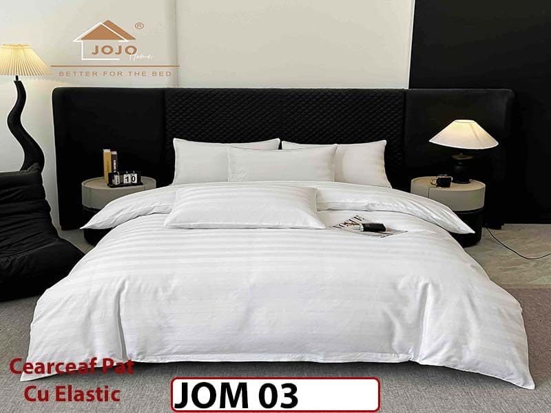 Lenjerie de pat Damasc 100% Bumbac 6 Piese - JOM 03 — reducere 34% de la 349 lei la 229 lei