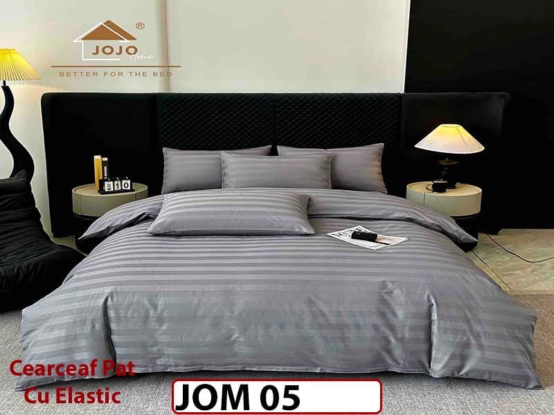 Lenjerie de pat Damasc 100% Bumbac 6 Piese - JOM 05 — reducere 34% de la 349 lei la 229 lei