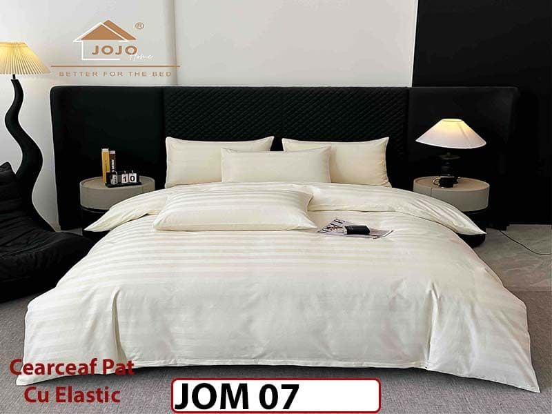 Lenjerie de pat Damasc 100% Bumbac 6 Piese - JOM 07 — reducere 34% de la 349 lei la 229 lei