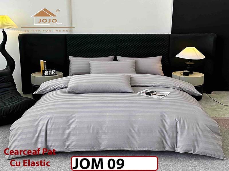 Lenjerie de pat Damasc 100% Bumbac 6 Piese - JOM 09 — reducere 34% de la 349 lei la 229 lei