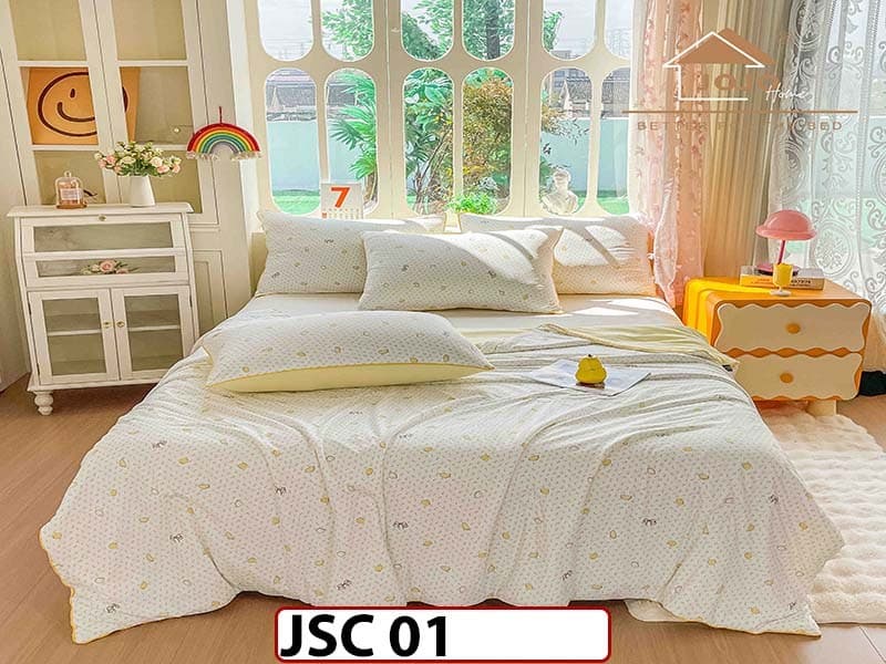 Pilota de Vara Premium cu Tehnologie Cooling Touch 200x230cm + 2 Fete de Perna 50x70 cm, Antialergica si Ultra-Usoara - JSC 01 — reducere 48% de la 419 lei la 219 lei