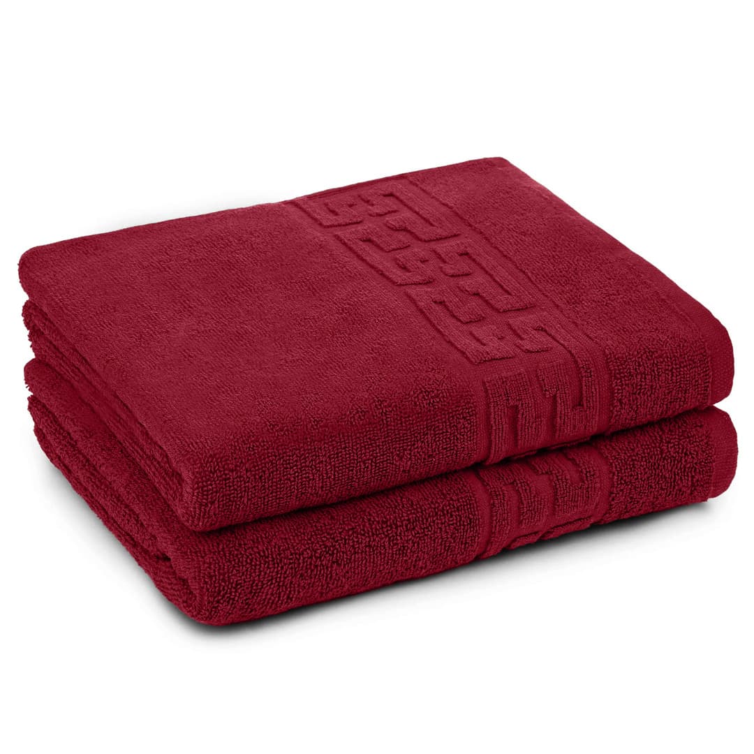 Set 2 Prosoape 50x90 cm, Greek, Bumbac 100%, 550g/m², Visiniu — reducere 51% de la 99 lei la 49 lei