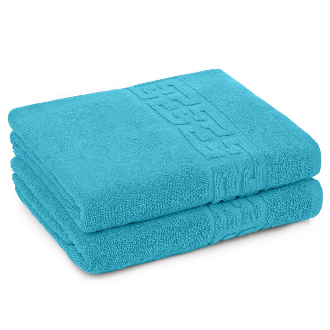 Set 2 Prosoape 50x90 cm, Greek, Bumbac 100%, 550g/m², Turqoaz Deschis — reducere 51% de la 99 lei la 49 lei