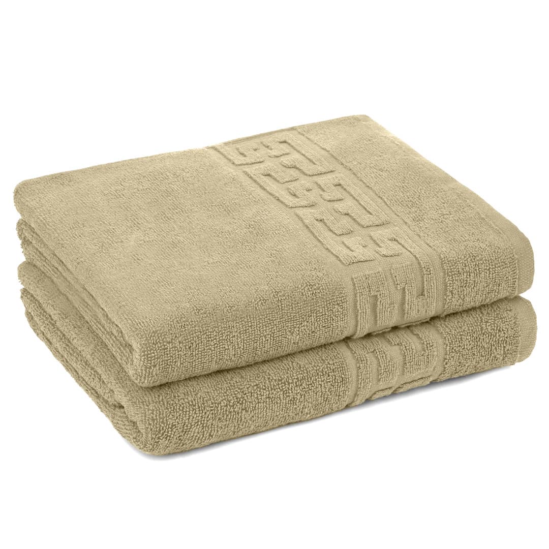 Set 2 Prosoape 50x90 cm, Greek, Bumbac 100%, 550g/m², Crem — reducere 51% de la 99 lei la 49 lei