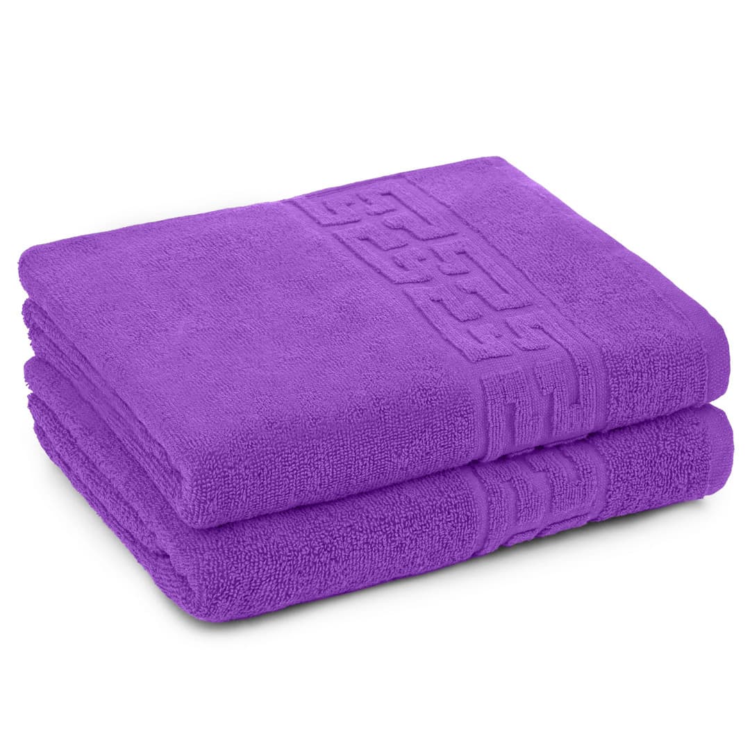 Set 2 Prosoape 70x130 cm, Greek, Bumbac 100%, 550g/m², Mov — reducere 39% de la 129 lei la 79 lei