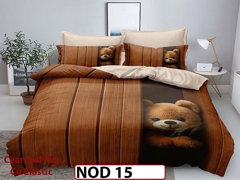 Lenjerie din finet 5D cu 6 piese si cearceaf cu elastic - NOD 15 — reducere 30% de la 199 lei la 139 lei