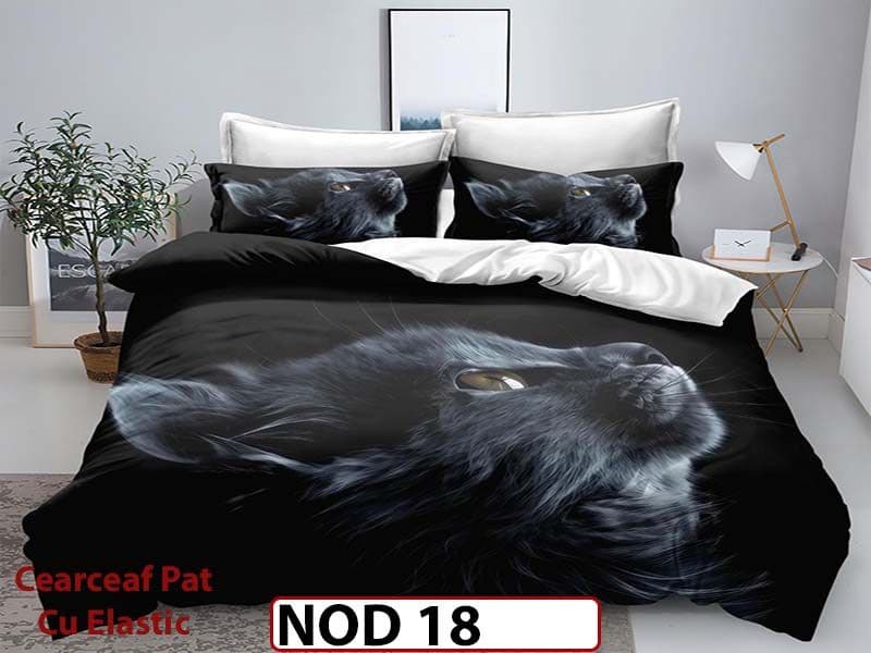 Lenjerie din finet 5D cu 6 piese si cearceaf cu elastic - NOD 18 — reducere 30% de la 199 lei la 139 lei