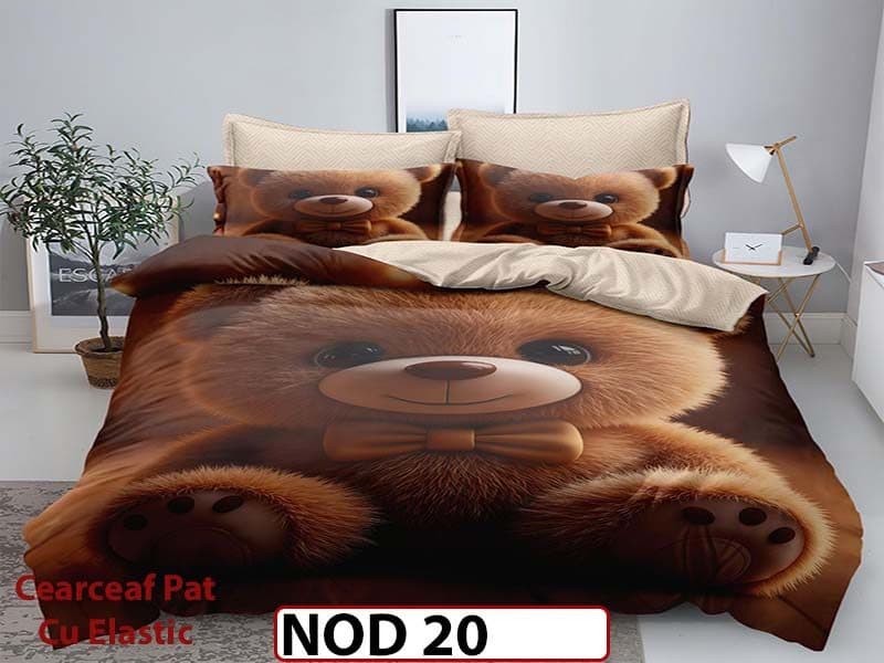 Lenjerie din finet 5D cu 6 piese si cearceaf cu elastic - NOD 20 — reducere 30% de la 199 lei la 139 lei