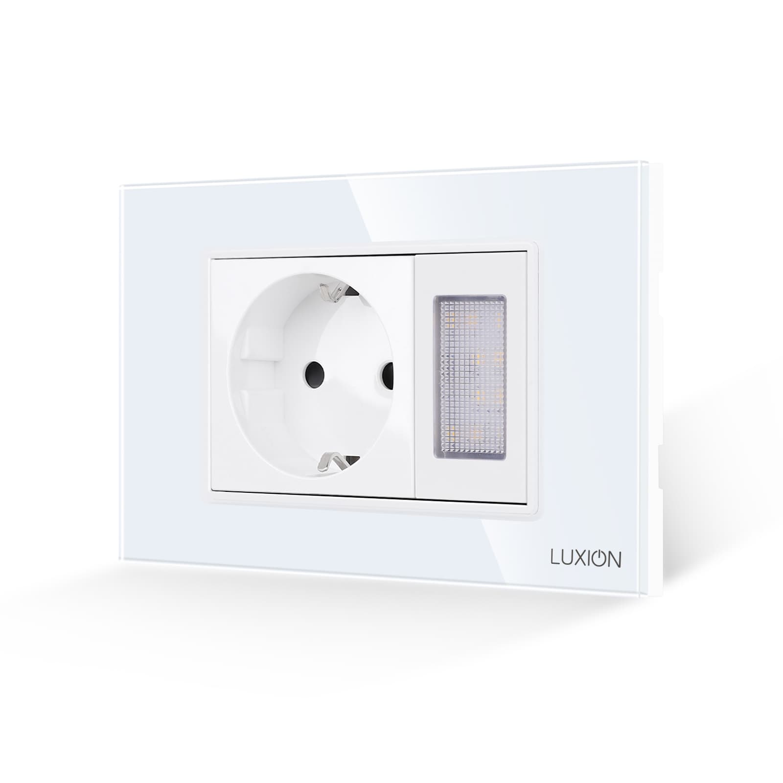 Priza Schuko + Lampa de Veghe cu Rama din Sticla LUXION, Standard Italian, 3M — reducere 24% de la 69 lei la 52,1 lei