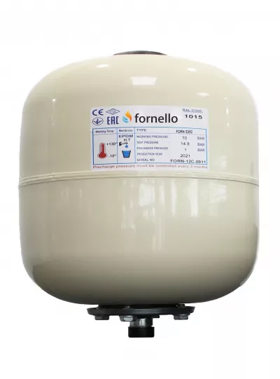 Vas expansiune solar Fornello 35 litri, vertical culoare ivory, presiune maxima 10 bar, membrana EPDM — reducere 10% de la 26.945 lei la 24.251 lei