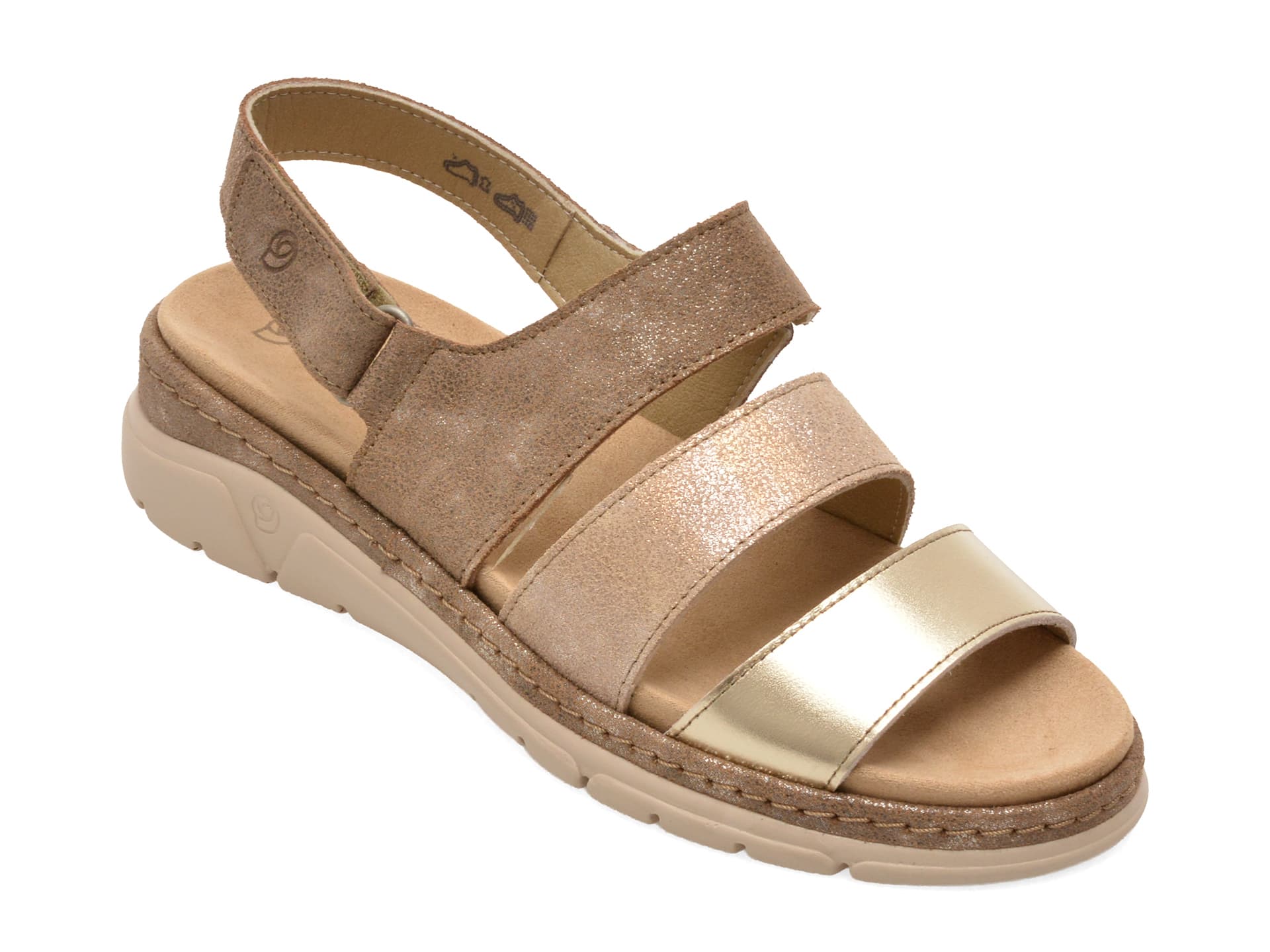 Sandale SUAVE maro, 12511, din piele intoarsa — reducere 25% de la 279 lei la 209 lei