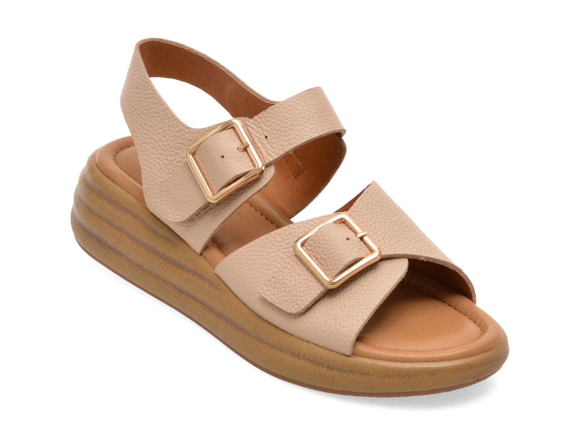 Sandale PASS COLLECTION roz, KL60012, din piele naturala — reducere 25% de la 179 lei la 134 lei
