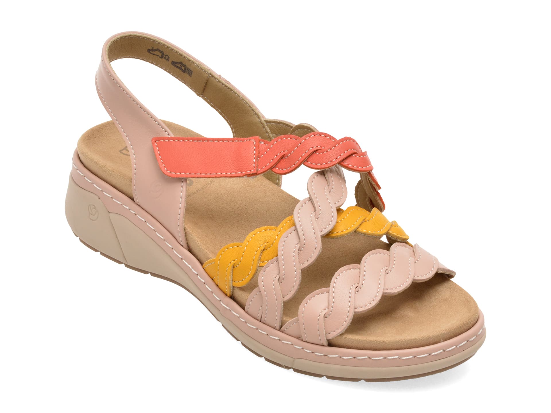 Sandale SUAVE multicolor, 18005, din piele naturala — reducere 30% de la 299 lei la 209 lei