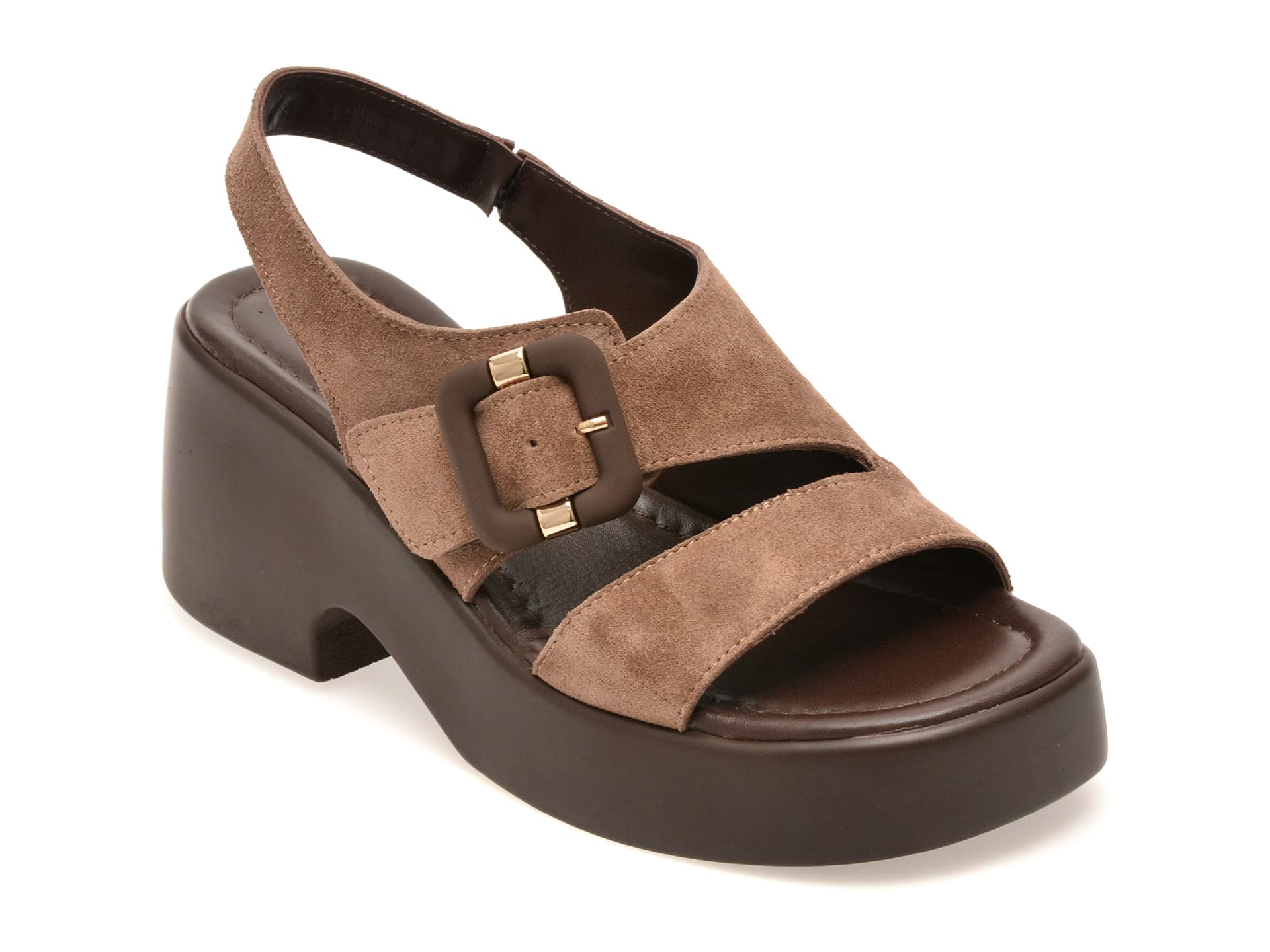 Sandale GRYXX gri, 1766408, din piele intoarsa — reducere 15% de la 499 lei la 424 lei