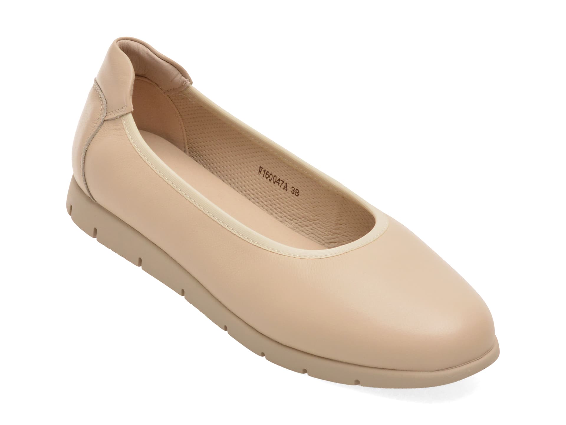 Balerini PASS COLLECTION bej, W160047, din piele naturala — reducere 26% de la 199 lei la 147 lei