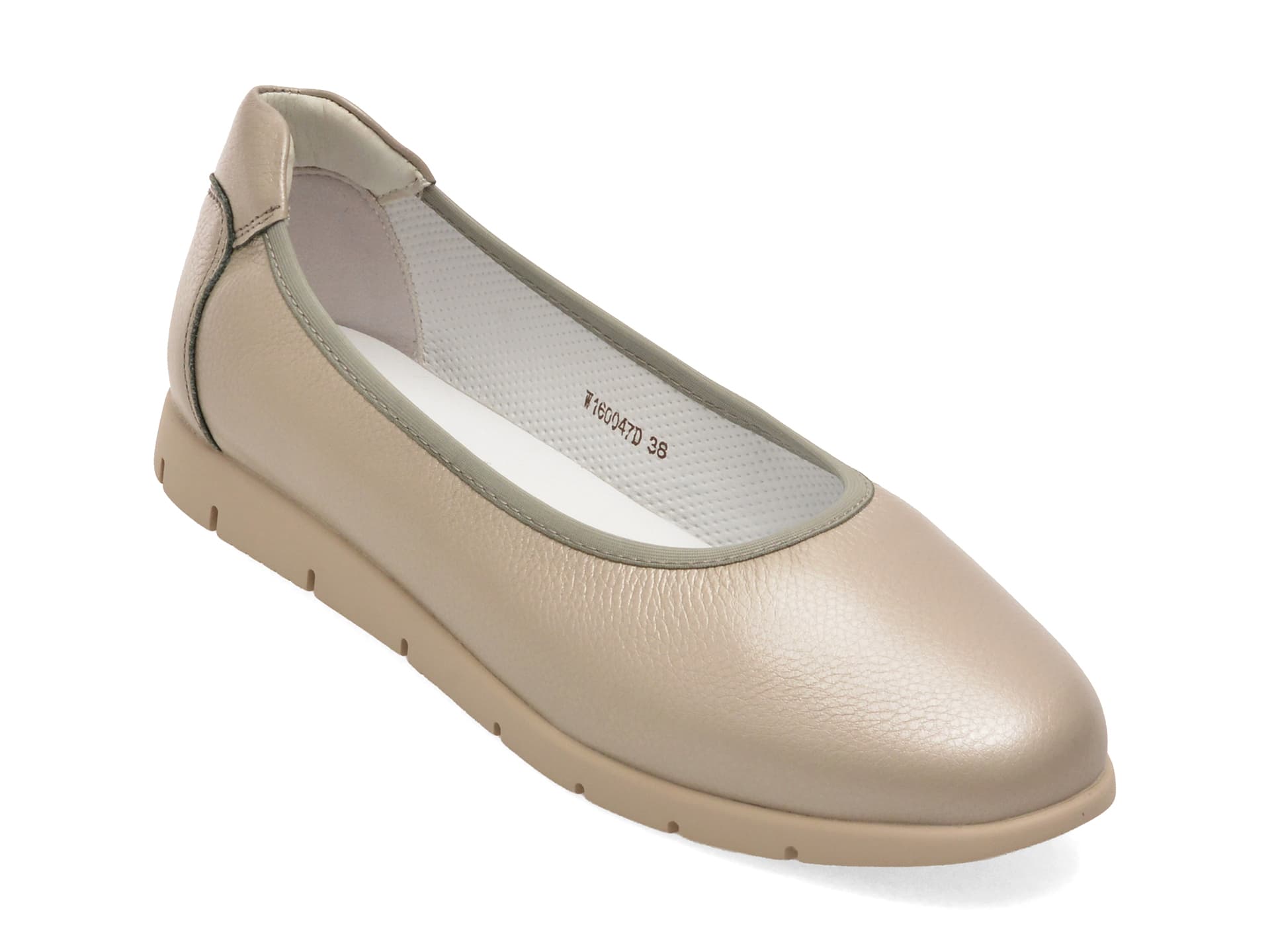 Balerini PASS COLLECTION gri, W160047, din piele naturala — reducere 26% de la 199 lei la 147 lei