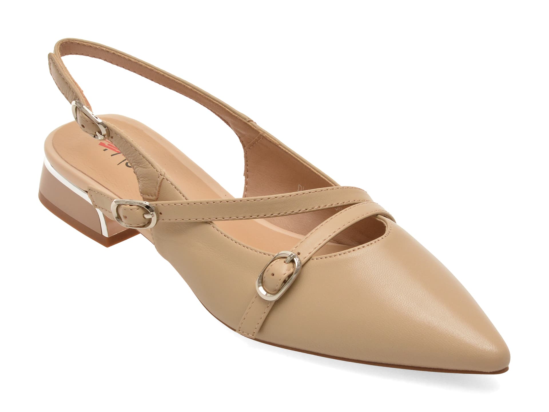 Pantofi eleganti PASS COLLECTION bej, DL60009, din piele naturala — reducere 10% de la 199 lei la 179 lei