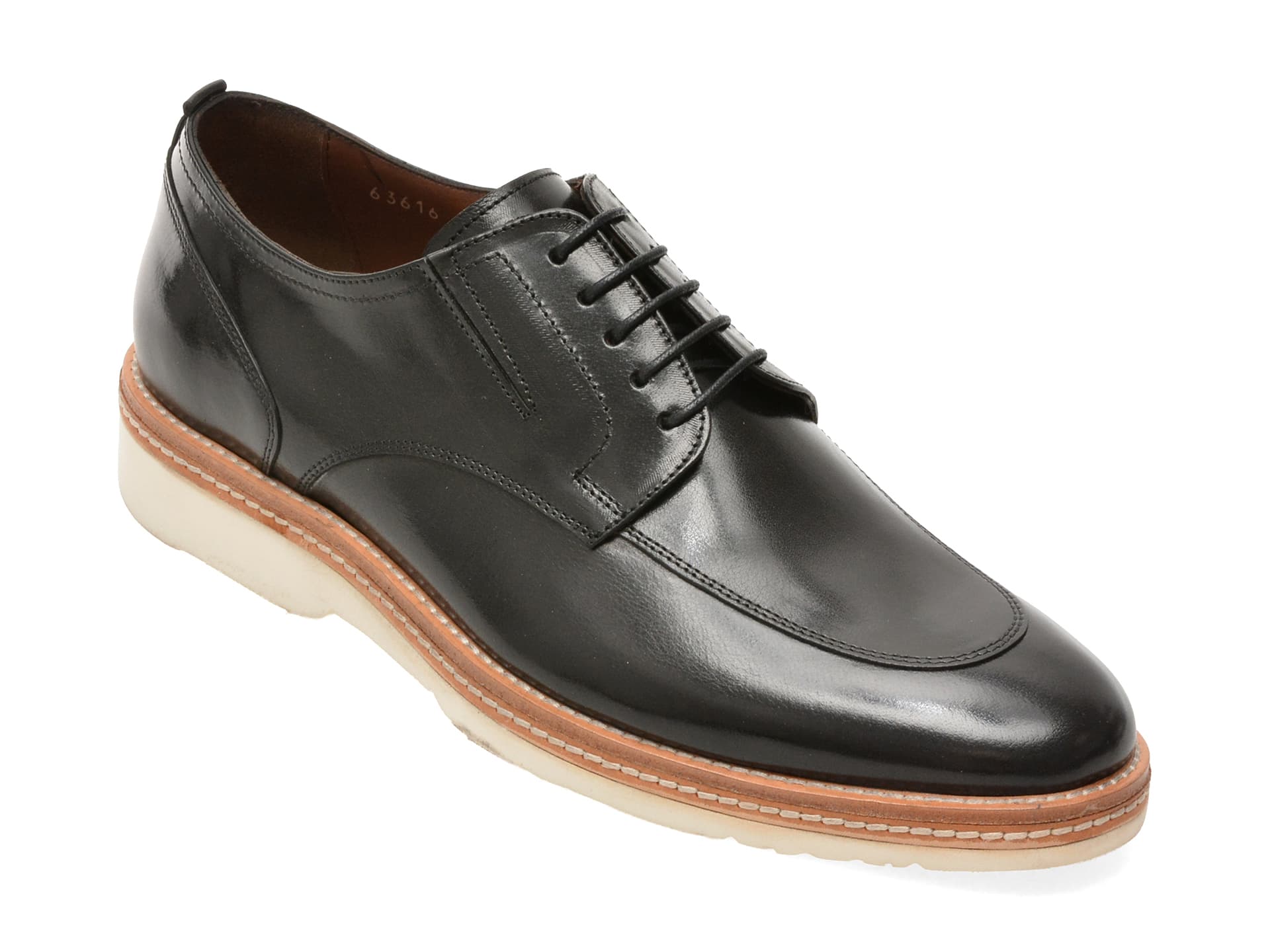 Pantofi eleganti MARCO ZENETI negri, 63616, din piele naturala — reducere 15% de la 699 lei la 594 lei