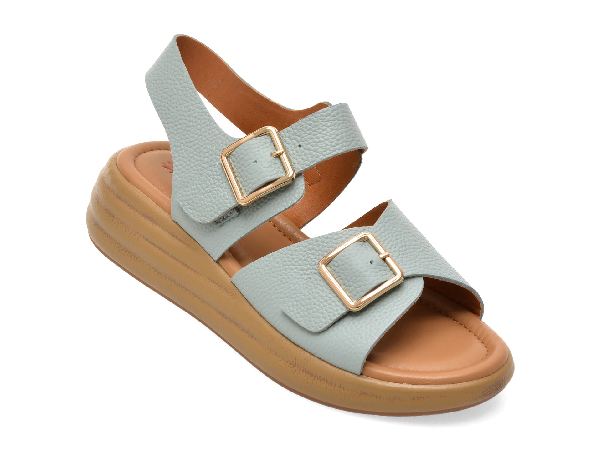 Sandale PASS COLLECTION albastre, KL60012, din piele naturala — reducere 25% de la 179 lei la 134 lei