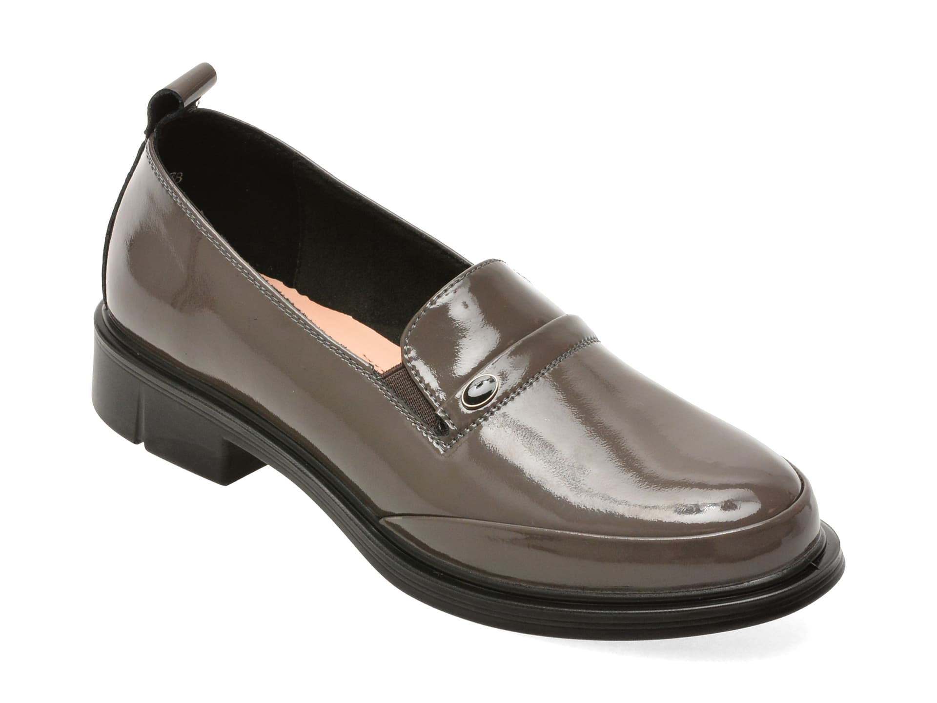 Pantofi PASS COLLECTION gri, M560001, din piele naturala lacuita — reducere 20% de la 199 lei la 159 lei