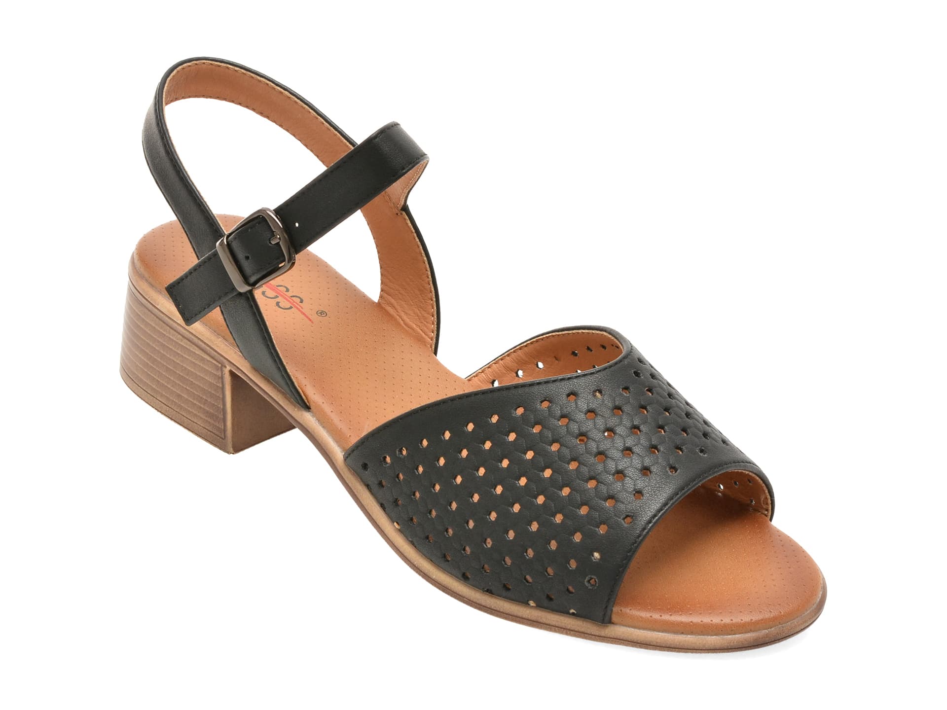 Sandale PASS COLLECTION negre, W160028, din piele naturala — reducere 30% de la 199 lei la 139 lei