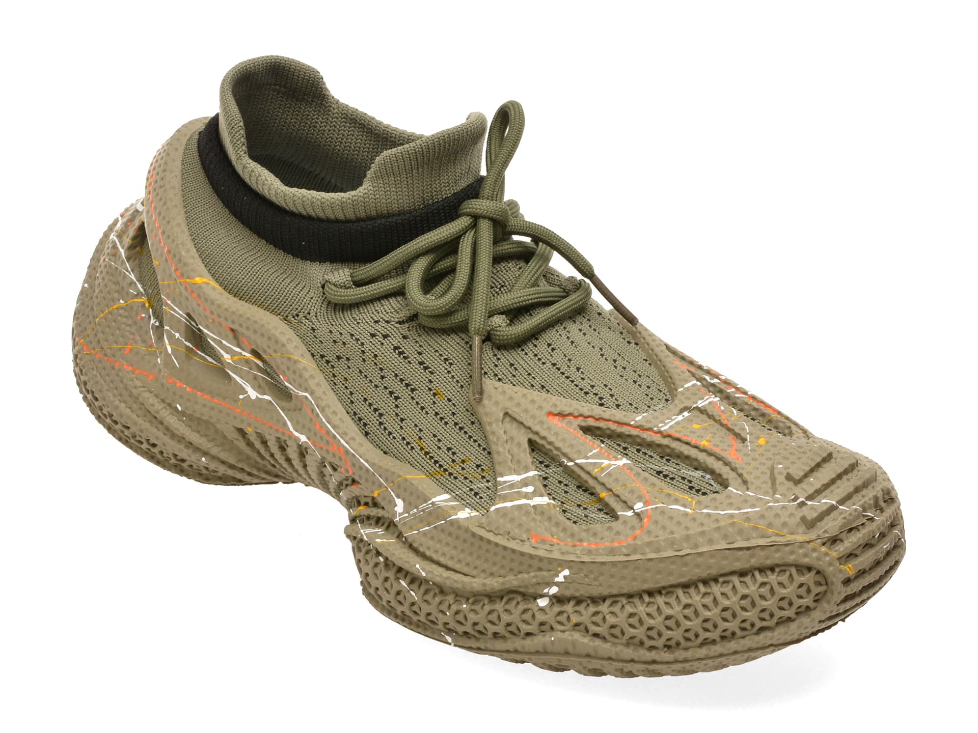 Pantofi sport BITE THE BULLET kaki, M1516, din material textil — reducere 15% de la 229 lei la 194 lei
